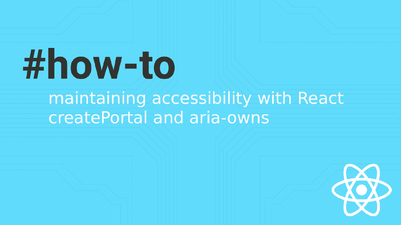 React createPortal and aria-owns